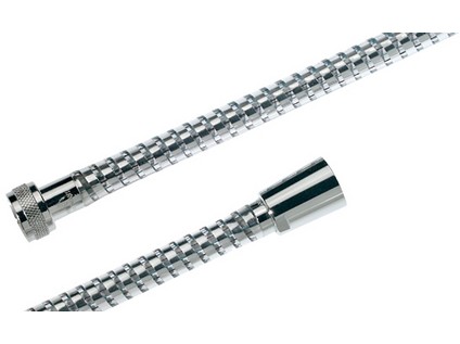 Sprchová plastová hadice s chromovaným designem a otočným šroubením, chrom, délka 200 cm