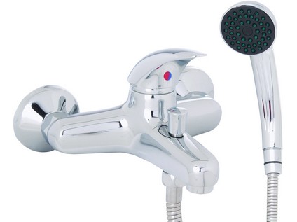 ELBA nástěnná vanová baterie se sprchovým příslušenstvím, rozteč 150 mm