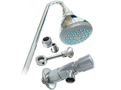 MCM nástěnná sprchová samouzavírací časová baterie s pevnou sprchovou tyčí a koncovkou