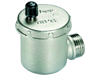 TIEMME automatický odvzdušňovací ventil, boční napojení