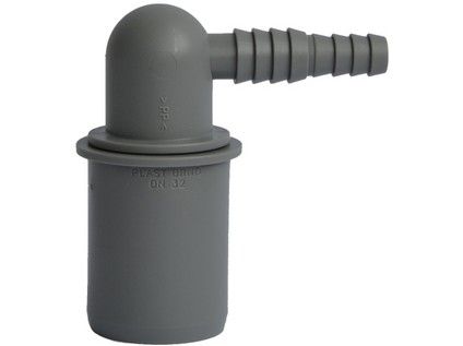 HT rohová koncovka DN 32 pro napojení hadice 10-13 mm