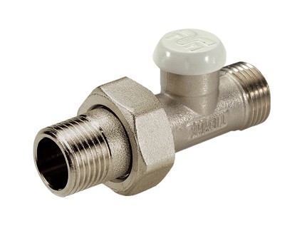 TIEMME přímé radiátor. uzavíratelné šroubení s napojením na Cu, Pex a Al-Pex trubky  3/8