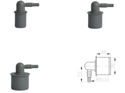 HT rohová koncovka pro napojení hadice 10-13 mm