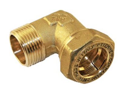 TIEMME COBRASUN koleno s vnějším závitem DN 16 x 3/4