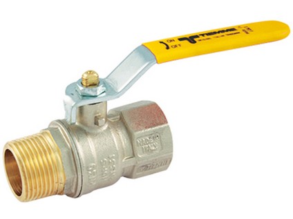 TIEMME plynový kulový kohout s pákou TORNÁDO vnější/vnitřní závit 3/4