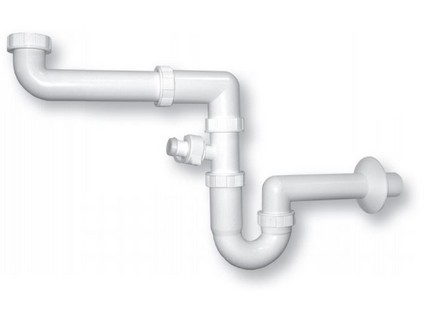 Úsporný E sifon s matkou a pračkovým vývodem 1