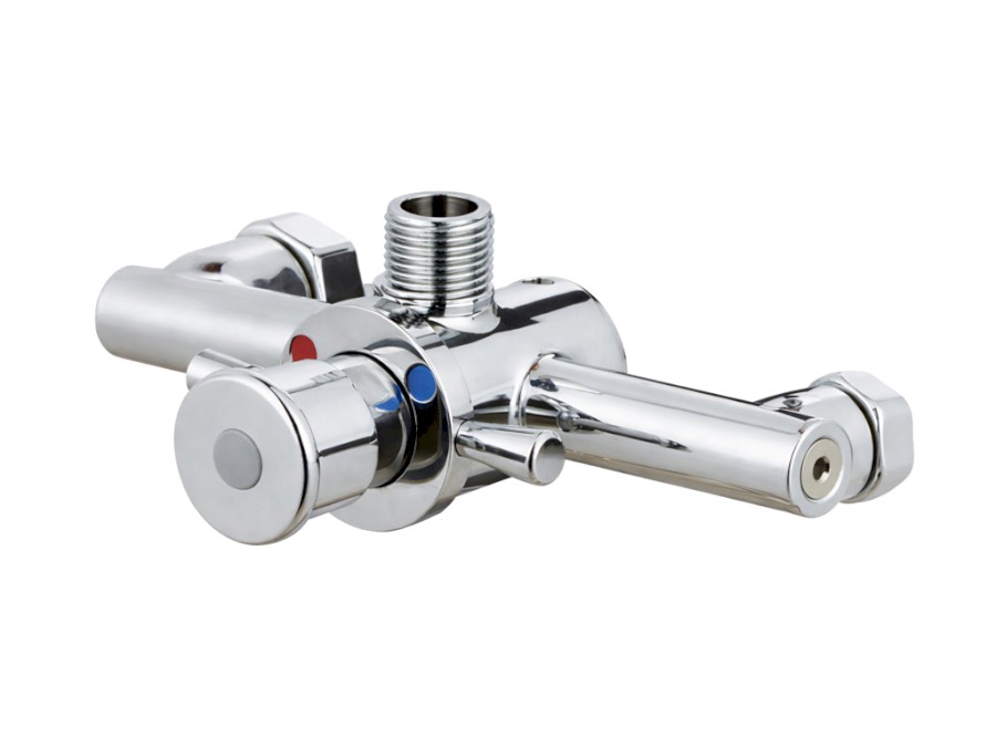 MCM nástěnná sprchová samouzavírací časová baterie rozteč 150 mm bez tyče a výtoku regulace 0-25 sekund