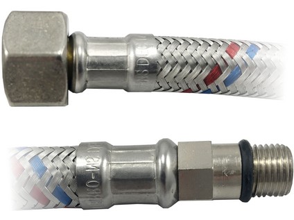 Připojovací nerezová hadička k bateriím M3/8 120cm