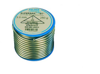 Pájka č.3, 2,7 mm, S-Sn97Cu3, 100 g, DIN EN 29453