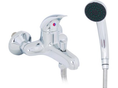 ELBA nástěnná vanová baterie se sprchovým příslušenstvím, rozteč 100 mm