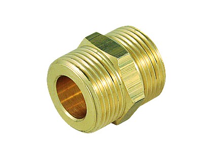 TIEMME mosazná vsuvka vnější/vnější závit na ploché těsnění 1