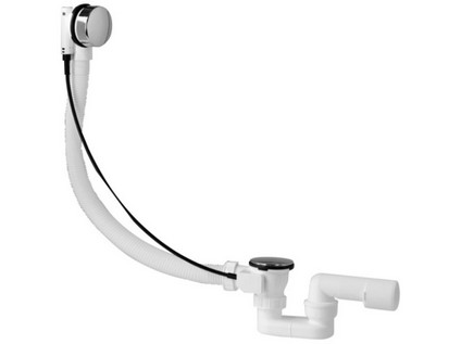 Automatická vanová výpusť plastová včetně vanového sifonu  DN 40/50, L = 610 mm