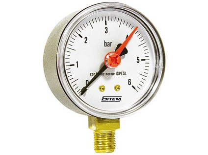 SITEM manometr se spodním napojením prům. 63 mm