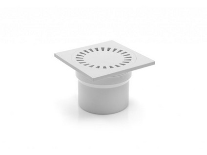 Podlahová vpusť spodní plast  DN 75/110, 250 x 250 mm