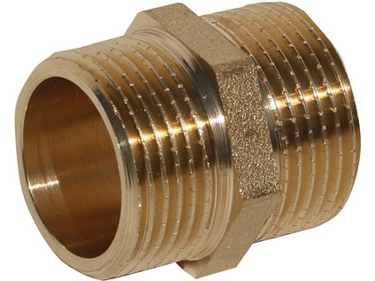 Mosazná vsuvka vnější závit / vnější závit 3/4
