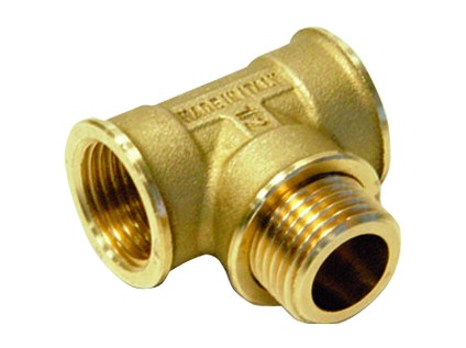 TIEMME mosazný T kus vnitřní/vnější/vnitřní závit 1/2