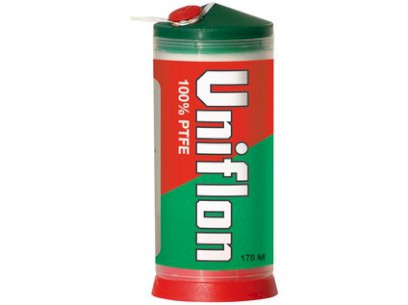 UNIFLON teflonová těsnící šňůra 100%PTFE, solární T=-200°až +240°C, balení 175 m s mazadlem