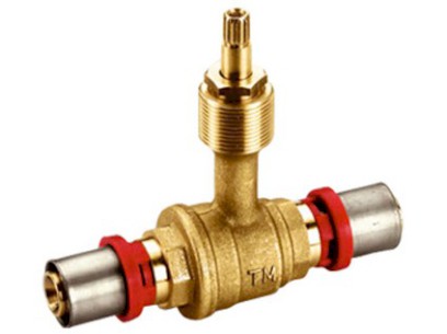 TIEMME lisovací vestavný kulový kohout  16 x 16