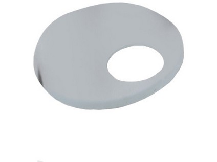 Krytka na trubku jednoduchá chromovaná excentrická  18 mm