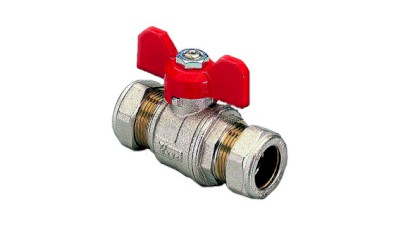 TIEMME kulový kohout se svěrným šroubením pro připojení měděných trubek  22 mm